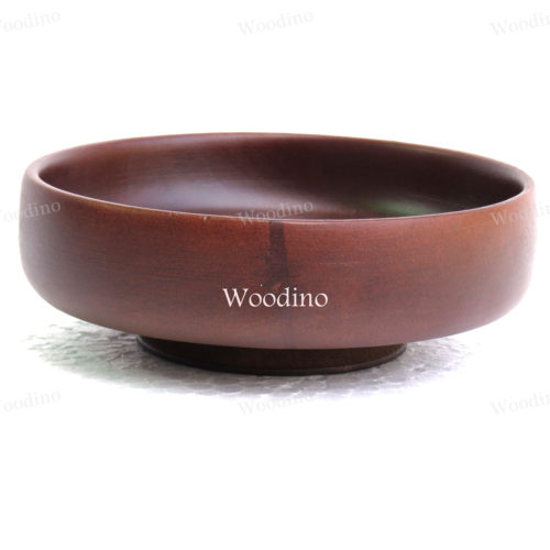 Woodino Brown in Color Plain Small Bowl with Base (Size- 5 inch)