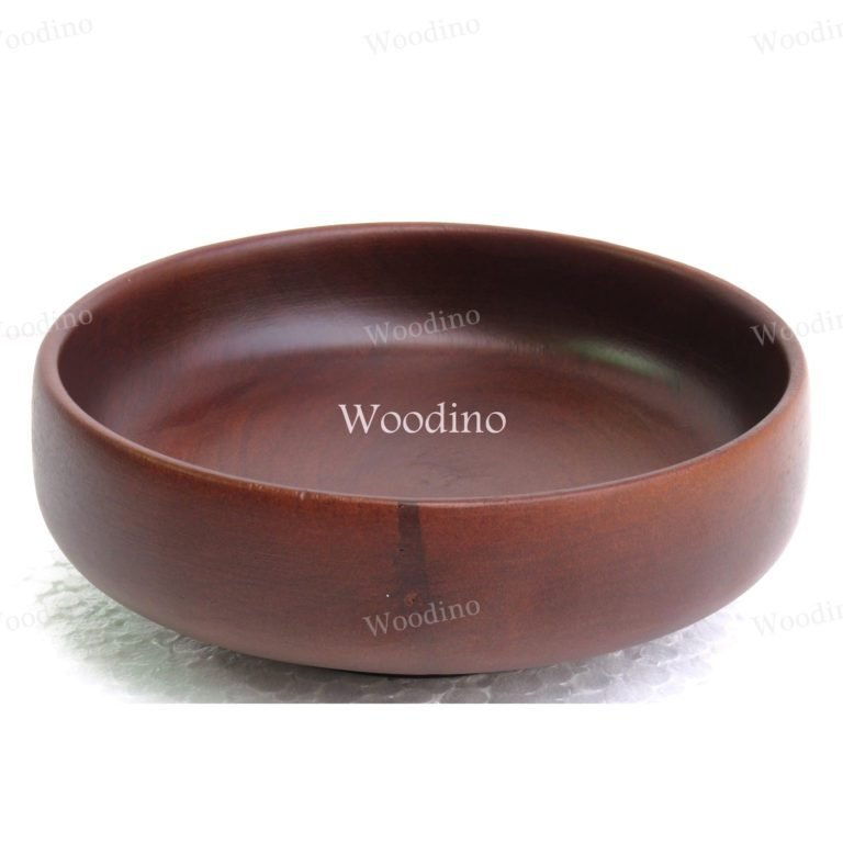 Woodino Brown In Color Plain Small Bowl With Base (Size- 5 Inch)