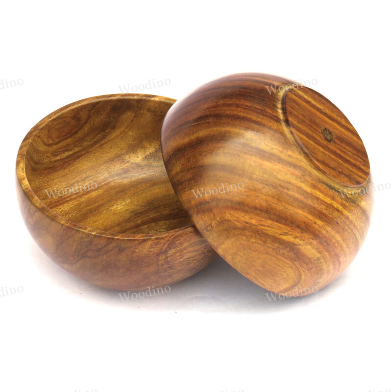 Woodino Sheesham Wood Plain Small Bowls Combo Pack (Size- 4 inch)