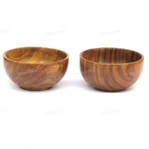 Woodino Sheesham Wood Plain Small Bowls Combo Pack (Size- 4 inch)