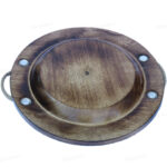 Woodino Antique Look Platter Combo (Size: 12 inch dia ) Tray Set