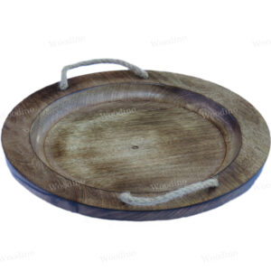 Woodino Antique Look Platter (Size: 10 inch dia ) Tray