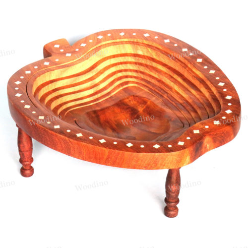 Woodino Apple Folding Spring Dryfruit (Size 12 inch) Tray