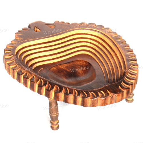 Woodino Apple Folding Spring Dryfruit Antique (Size 12 inch) Tray
