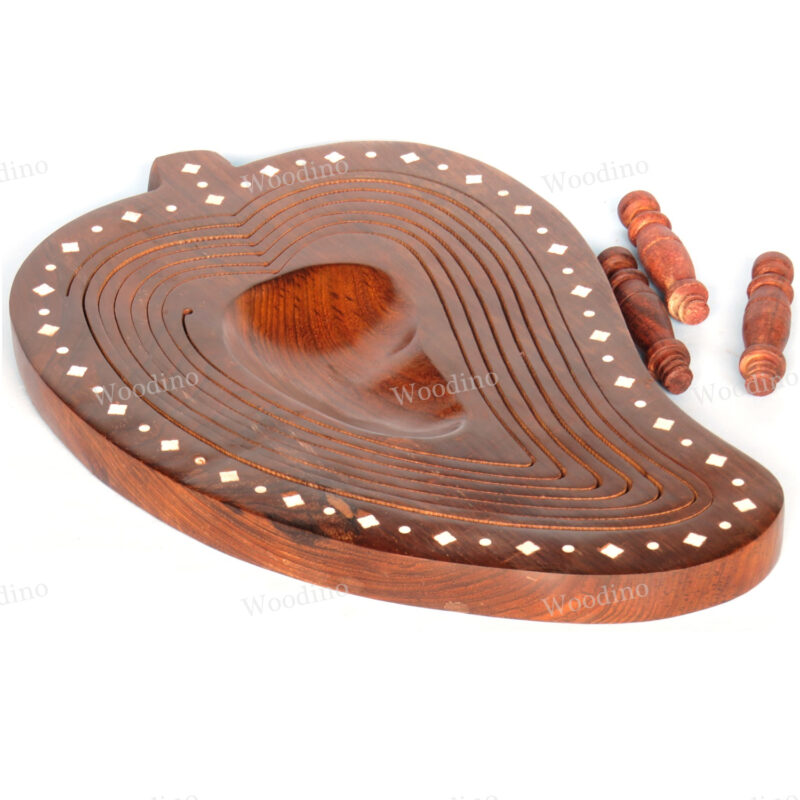 Woodino Mango Folding Spring Dryfruit Sheesham (Size 12 inch) Tray