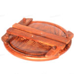 Woodino Round Handle Basket Folding Dryfruit (Size 10 inch) Tray