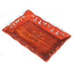Woodino Sheesham Jaali/Net Brass Art Handicrafts (Size: 13x9 inch) Tray