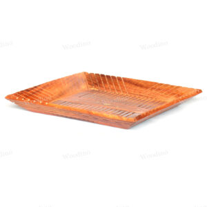 Woodino Stick Cutter Design Modern Shisham (Size- 12x12 inch) Tray