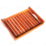 Woodino Plain and Simple Sheesham Strip Tray Set (Size Big- 15x10 inch)