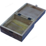 Woodino Mango Wood Hand Carved Whitish Antique Square Wooden Box (10x10 inch)