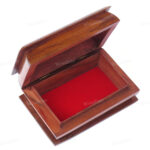 Woodino Shisham Carving and Brass Premium Quality Book Design Wooden Box or Vanity Box (6x4 inch)