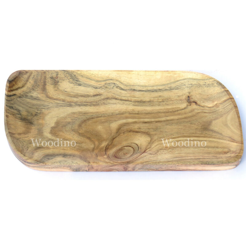Woodino Acacia Wood Premium Quality Platter Tray (Size- 12x6 inch)