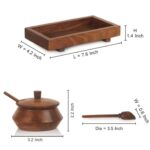 Woodino 2 Removable Handi/Pot Premium Quality Spice Box/Mishri Box/Mouth Fresheners Boxes