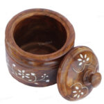 Woodino Indian Rosewood White inlay Spice Jar/Sugar Jar (5x5 inch)
