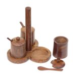 Wooden Container with Holder Stand, Set of 3 Sheesham Wood Boxes with Lid and Spoon