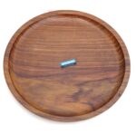 Wooden Round Platter/Plate, Sheesham Wood Platter to serve Pizza(12x12x1 Inches) , Snacks Platter