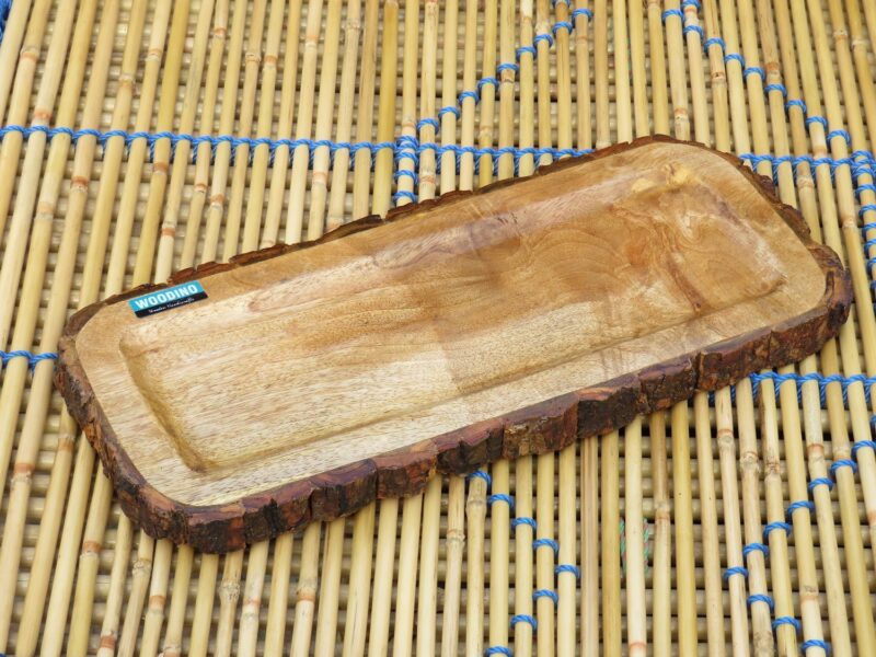 Wooden Logs Bakkal Rectangular Shape Serving Platter Tray(15x6 inches) - Image 4