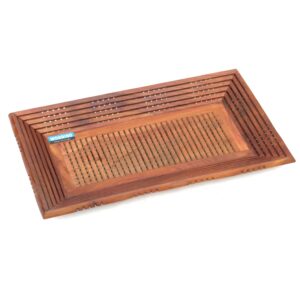 Wooden Rectangular Serving Tray, Sheesham Wood Snacks Serving Tray(12.5x8.5x2 Inches)
