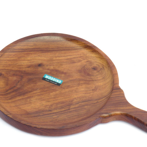 Woodino Round Pizza Tray II Sheesham Wood II Pizza Platter II 1O Inch Round