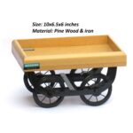 Woodino Wrought iron-MDF Trolley Tray, Hawker/ Rehdi / Redi/ Platter