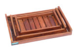 Woodino Decorative Wooden Basket II Sheesham Wood Crates set of 3