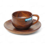Woodino Sheesham Wood Wine Glass | Single Block Plain | No Joints | Handcrafted Natural Wooden Goblet