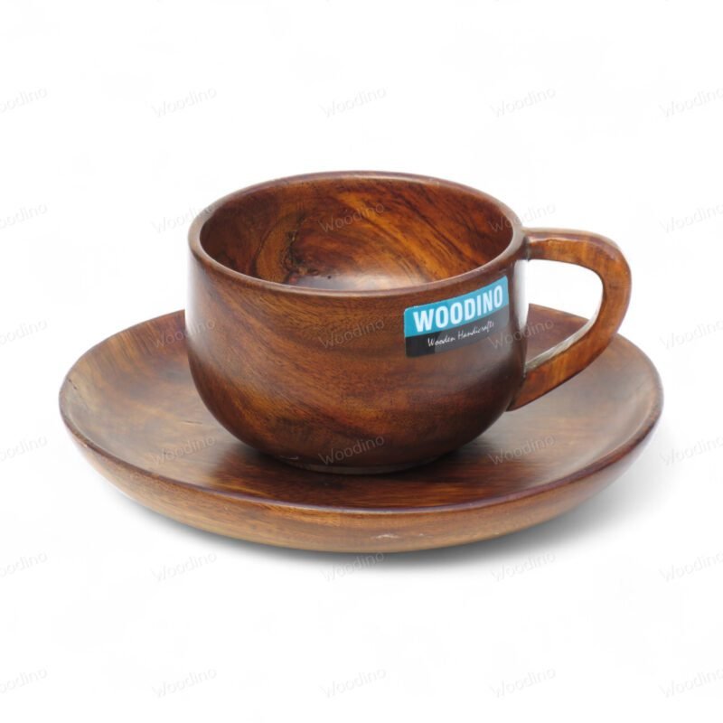 Woodino Sheesham Wood Wine Glass | Single Block Plain | No Joints | Handcrafted Natural Wooden Goblet