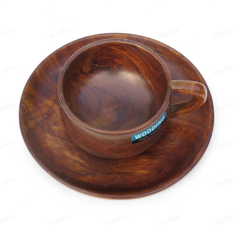 Woodino Sheesham Wood Wine Glass | Single Block Plain | No Joints | Handcrafted Natural Wooden Goblet