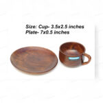 Woodino Sheesham Wood Wine Glass | Single Block Plain | No Joints | Handcrafted Natural Wooden Goblet