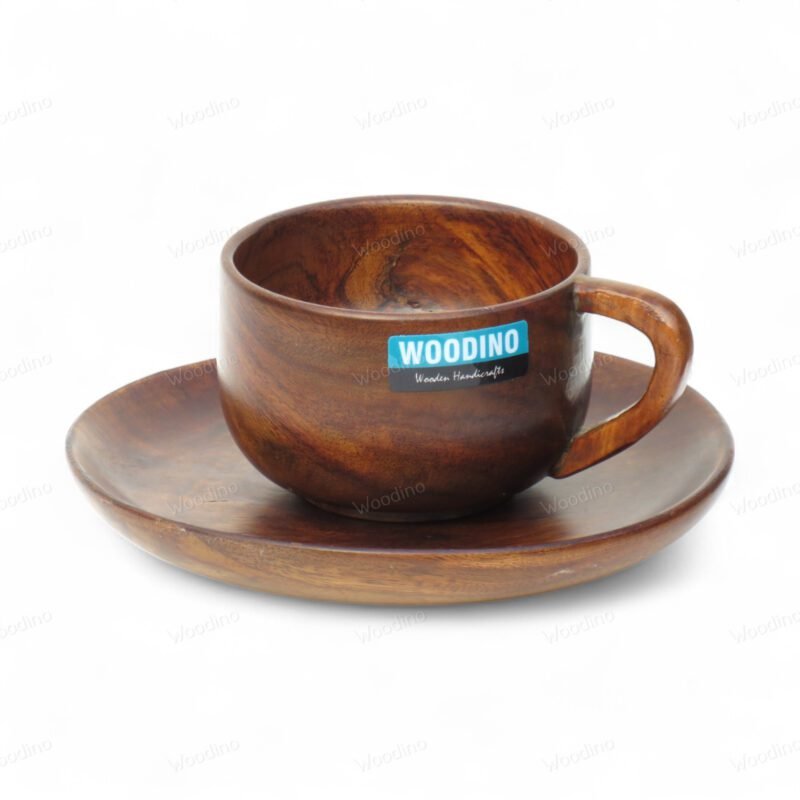 Woodino Sheesham Wood Wine Glass | Single Block Plain | No Joints | Handcrafted Natural Wooden Goblet