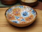 Woodino Mango Wood Salad Bowl with Inner Resin Art – Decorative Serving Bowl for Dry Items, Snacks, Fruits – Handcrafted with Epoxy Clear Layer (10x3 Inch)