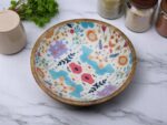 Woodino Mango Wood Salad Bowl with Inner Resin Art – Decorative Serving Bowl for Dry Items, Snacks, Fruits – Handcrafted with Epoxy Clear Layer (10x3 Inch)