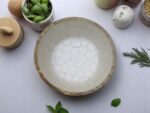 Woodino Mango Wood Salad Bowl with Inner Resin Art – Mother of Pearl Look – Decorative Serving Bowl for Dry Items, Snacks, Fruits – Handcrafted with Epoxy Clear Layer (9x3 Inch)