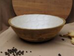 Woodino Mango Wood Salad Bowl with Inner Resin Art – Mother of Pearl Look – Decorative Serving Bowl for Dry Items, Snacks, Fruits – Handcrafted with Epoxy Clear Layer (9x3 Inch)