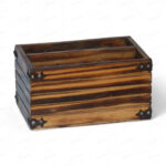Vintage Pine Wood Cutlery Stand – Multipurpose Organizer for Kitchen, Dining & Office (9x6x4.5 in)