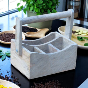 mango wood cutlery holder, wooden utensil stand, multipurpose wooden rack, spoon stand, napkin holder, cutlery organizer, wooden kitchen organizer, office table organizer, rustic cutlery rack, handcrafted utensil holder, mango wood decor, dining table organizer, pen and spoon holder