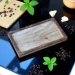 Mango Wood Platter Serving Tray – 15x9 Inch with Rustic Bakkal Chhal Finish