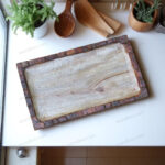 Mango Wood Platter Serving Tray – 15x9 Inch with Rustic Bakkal Chhal Finish