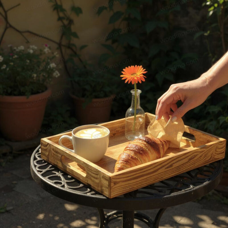 Woodino Pine Wood Serving Tray – 18x12