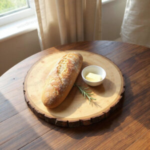 Mango Wood Serving Platter with Bakkal Design