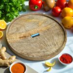 Woodino Round Mango Wood Tray | 11-Inch Wooden Serving & Decor Platter | Rustic Tray for Kitchen, Coffee Table & Home Decor