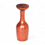 Woodino Sheesham Wood Wine Glass | Single Block Plain | No Joints | Handcrafted Natural Wooden Goblet