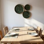 Woodino Premium Wooden Resin Art Wall Plates – Set of 3 | Decorative Vintage Collage Wall Hanging Plates