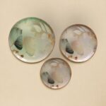 Woodino Premium Wooden Resin Art Wall Plates – Set of 3 | Decorative Vintage Collage Wall Hanging Plates