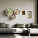 Woodino Premium Wooden Resin Art Wall Plates – Set of 3 | Decorative Vintage Collage Wall Hanging Plates