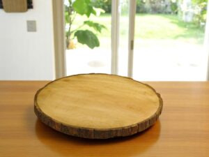 Woodino Mango Wood Round Chopping Board – Cutting & Serving Tray for Kitchen