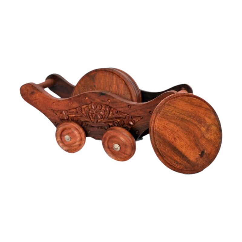 Woodino Unique Stylish Wooden Coaster Set with Holder – Tea Coffee Table Décor