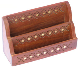 Desk Organizer with Pen Stand, Holder – Wooden Office Table Storage Multi-Functional DIY Pen Holder Box, Desktop Stationary, Home Office Supply Storage Rack