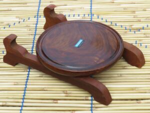Sheesham Wood Chakla Belan Set with Stand –  Round Chapati Board & Rolling Pin (9 Inch)