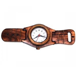 Woodino Wooden Wall Hanging Clock – Traditional Handcrafted Decorative Analog Wall Watch